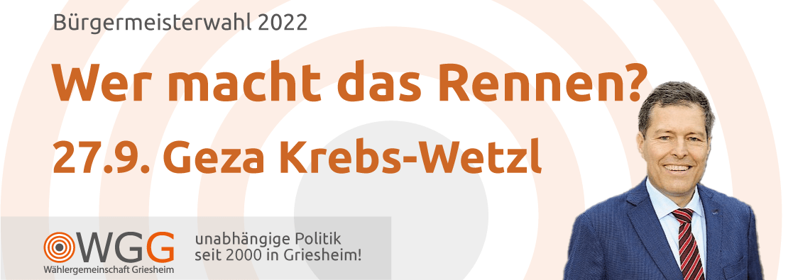 Wer macht das Rennen: Geza Krebs-Wetzl?