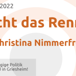 Wer macht das Rennen: Maria-Christina Nimmerfroh?